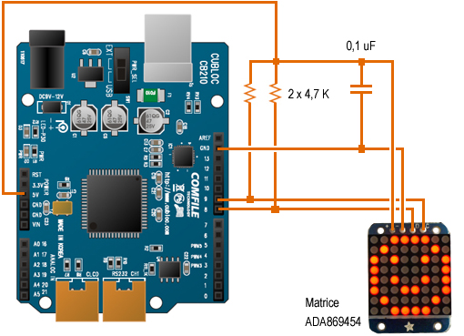 Montage CB210 + Mini matrice à Led
