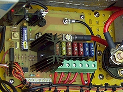 Détail montage de puissance Pelle type Liebherr R996 réalisée en Meccano