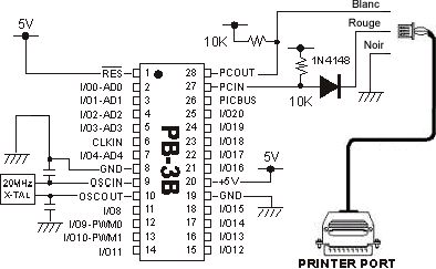 Schéma de raccordement au PICBASIC-3B