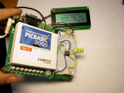 Détail Inclinomètre avec un PICBASIC