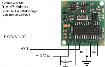 Utilisation d'une bousole CMP03 avec un PICBASIC