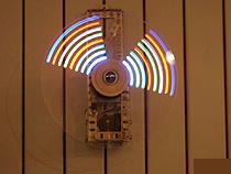 Détail Diskolor + Meccano + PICBASIC