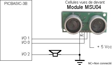 Utilisation d'un capteur ultrason avec un PICBASIC