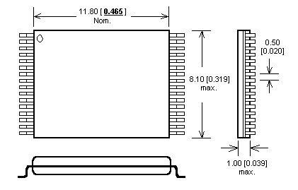 Brochage Adaptateur 70-0250 DIL32/TSOP32 ZIF 11.8 mm