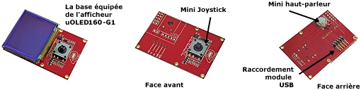 Platine 4D Systems support "CB-160-G1" pour afficheurs OLED