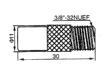 Dimensions Adaptateur F femelle - TV mâle