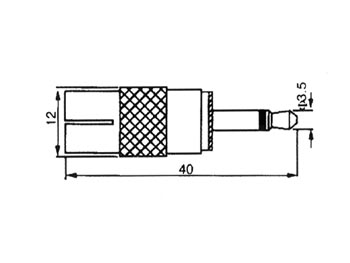 Dimensions Adaptateur TV femelle - jack mâle 3,5mm