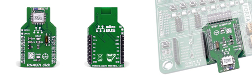 Module BLE3 Click Différente vues du Module Bluetooth 4.2 Click MIKROE-2544