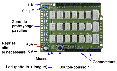 KIT Arduino™ Détails du kit Arduino shield "BTW"