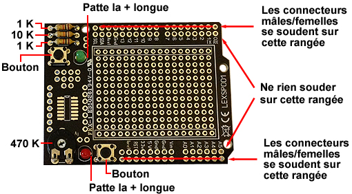 KITLEXSP001D Assemblage du kit shield prototypage