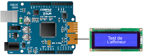 Test de l'afficheur avec le CB210 Test de l'afficheur avec le CB210