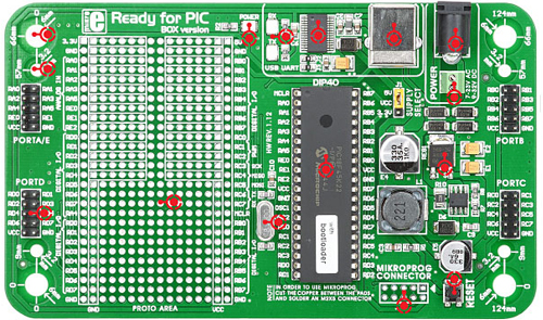 Détail de la platine Ready for PIC Détail de la platine Ready for PIC