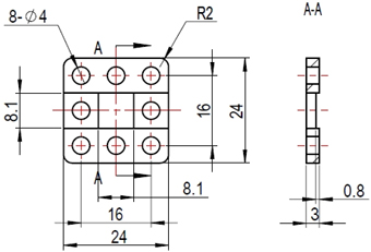 Dimensions de la pièce Dimensions de la pièce