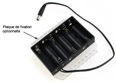 Utilisation avec fixation optionnelle du coupeur de pile pour carte Arduino®