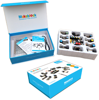 Le starter-kit et sa boîte de rangement Le starter-kit Inventor Electronic Kit et sa boîte de rangement