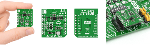 Module Accéléromètre 3 axes Accel 2 click - MIKROE-1905