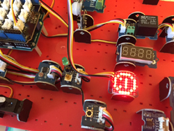 Base RIP + Mini matrice à leds rouges compatible grove