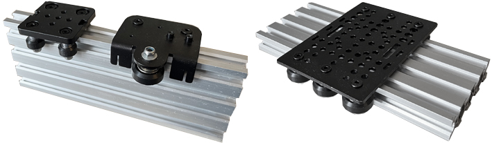 Utilisation de chariots sur les profilé aluminium 100 mm série 20x80