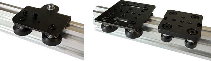 Utilisation de chariots sur les profilé aluminium 200 mm série 20x40