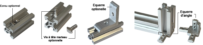 Exemple d'assemblage des profilés ACRZilla 60 mm série 20x20