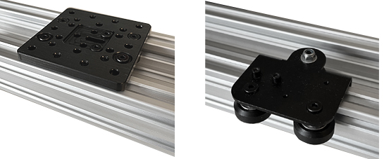 Utilisation de chariots sur les profilé aluminium 600 mm série 40x80