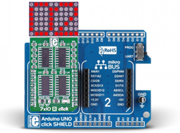 Raccordement du module sur Module matrice leds 7x10 R click MIKROE-1993