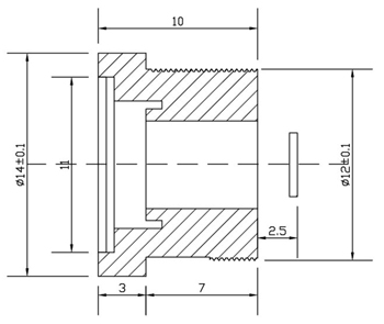 Dimensions de la lentille M40160M12