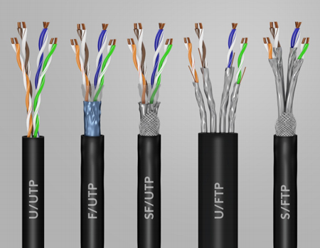 Différence entre les câbles RJ45 U/UTP F/UTP SF/UTP U/FTP S/FTP