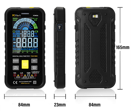 Dimensions de multimètre PCW03A