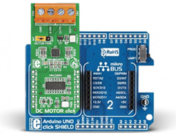 Raccordement du module sur la Contrôleur de moteur DC Motor 17 click MIKROE-4454