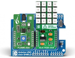 Raccordement du module sur la Module FLAME Click MIKROE-1820