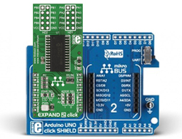 Raccordement du module sur Module d'extension d'E/S Expand 8 Click MIKROE-444