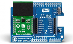 Raccordement duModule Touchpad click MIKROE-1995 sur la platine Mikroe-1995