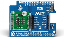 Raccordement du module sur le Capteur de pression Pressure 3 Click - MIKROE-2293