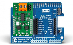 Raccordement du Module R Meter click MIKROE-2396
