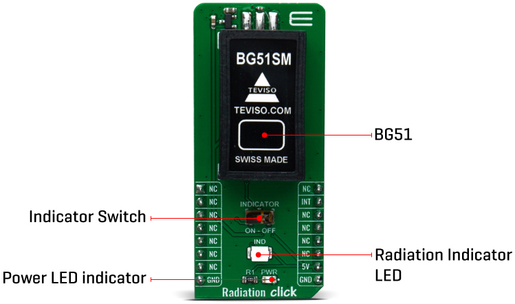 Module Détail du module RADIATION CLICK MIKROE-4036