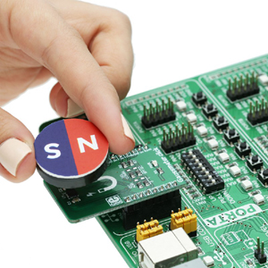 Exemple d'utilisation du module Gaussmeter Click
