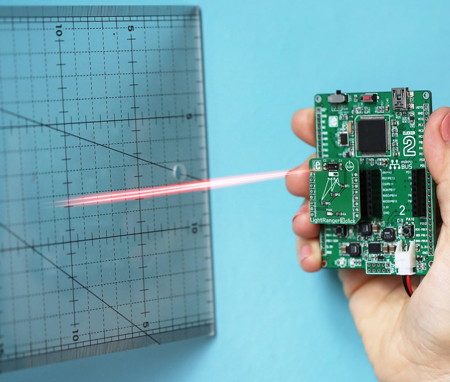 Module MIKROE-2509 Exemple d'utilisation du module LightRanger 3 Click MIKROE-3103