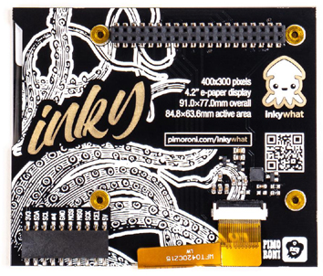 Face arrière du module afficheur Inky pHAT  PIM408