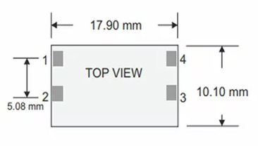 RT40-433 Brochage du module émetteur radio 433 MHz RC-TX1-434