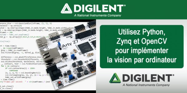 Python, Zynq et OpenCV pour vision par ordinateur