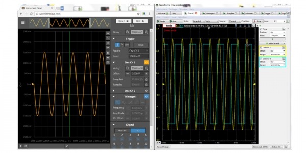 Les principales différences entre WaveForms Live et WaveForms